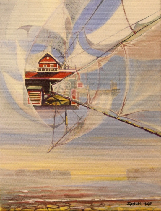 "Before the Storm, Tuulitehtaat. Zamuel Hube 2013. Oli paintings on canvas.